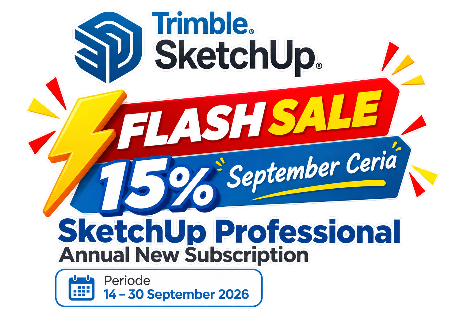 SketchUp Professional Flash Sale 15% September Ceria